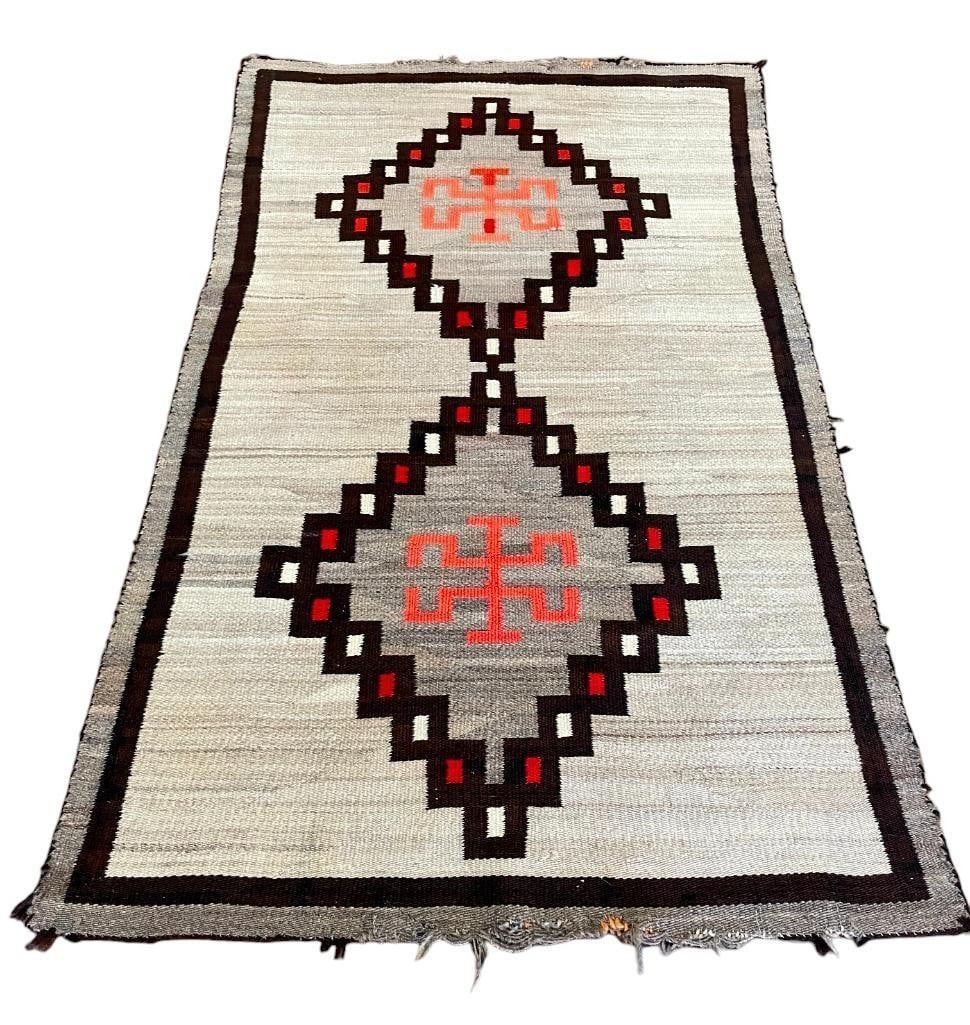 Circa 1920s To 1930s Navajo Floor Rug (1 of 12)