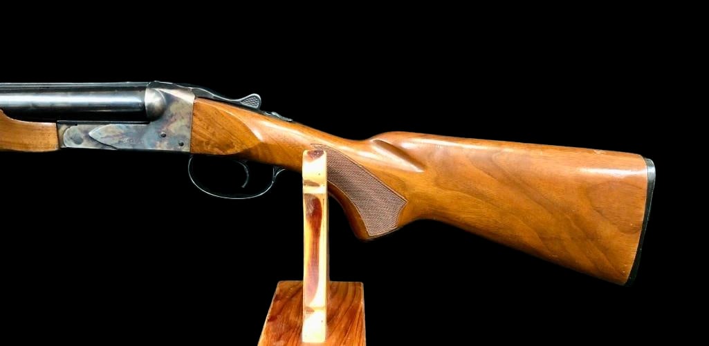 Savage Arms Fox Double Barrel SxS 12 Gauge Shotgun: For your bidding pleasure is a Savage Arms Fox model BSE double barrel SxS 12 Gauge shotgun. This shotgun features a smooth bore and is in good condition. It has a wood stock and forend. This firearm 