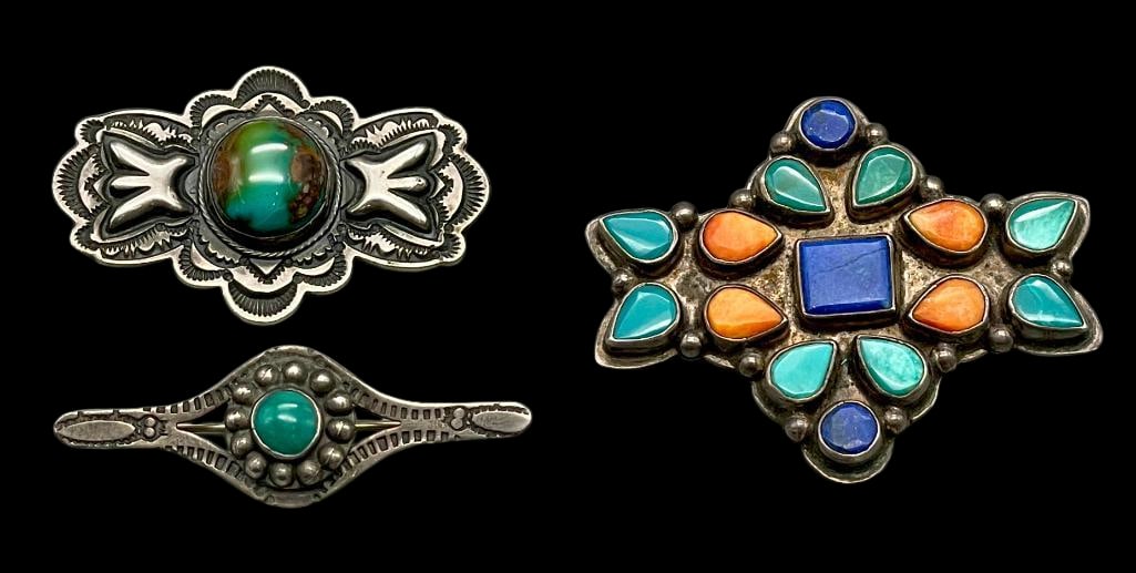 Three Sterling Silver Pins/Brooches (1 of 8)