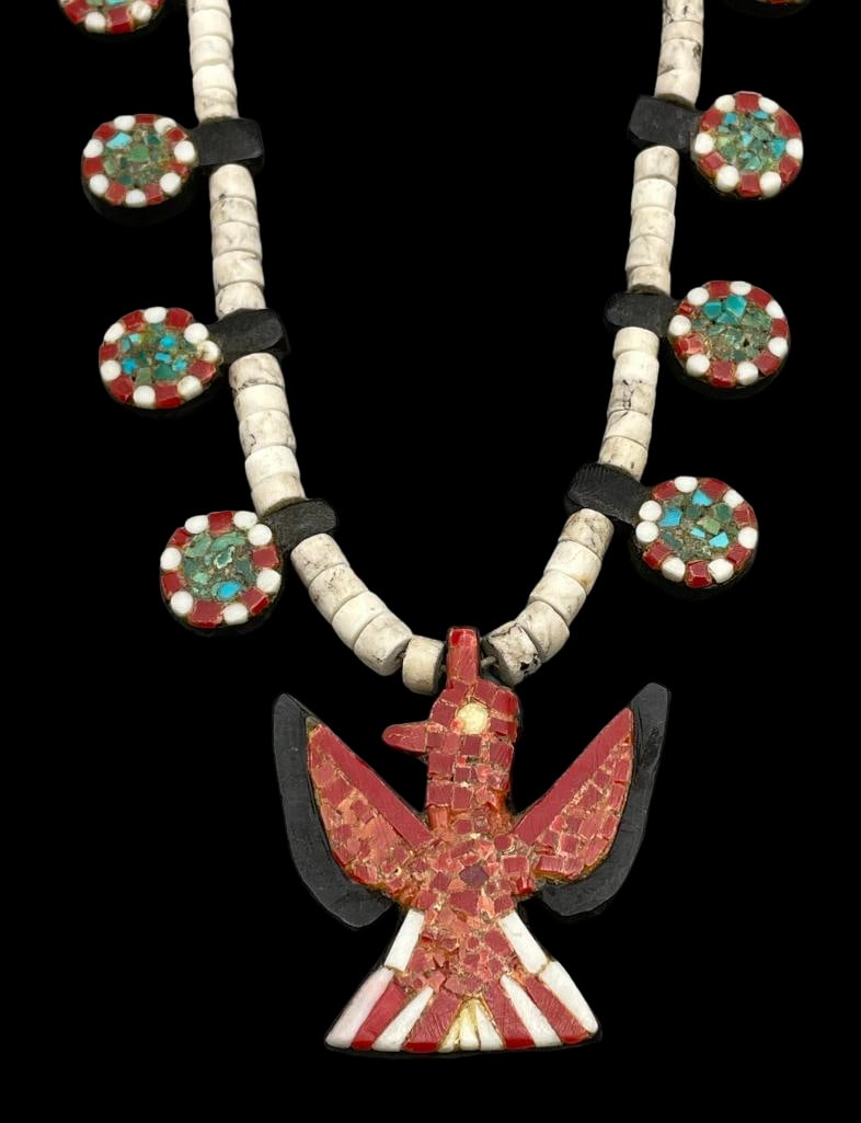 Depression Era Santa Domingo Thunderbird Tab Necklace (1 of 13)