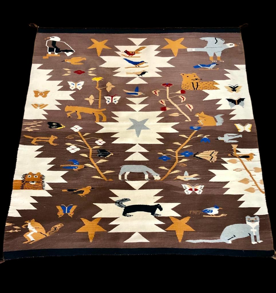 Busy And Unique Navajo Pictorial Weaving (1 of 12)