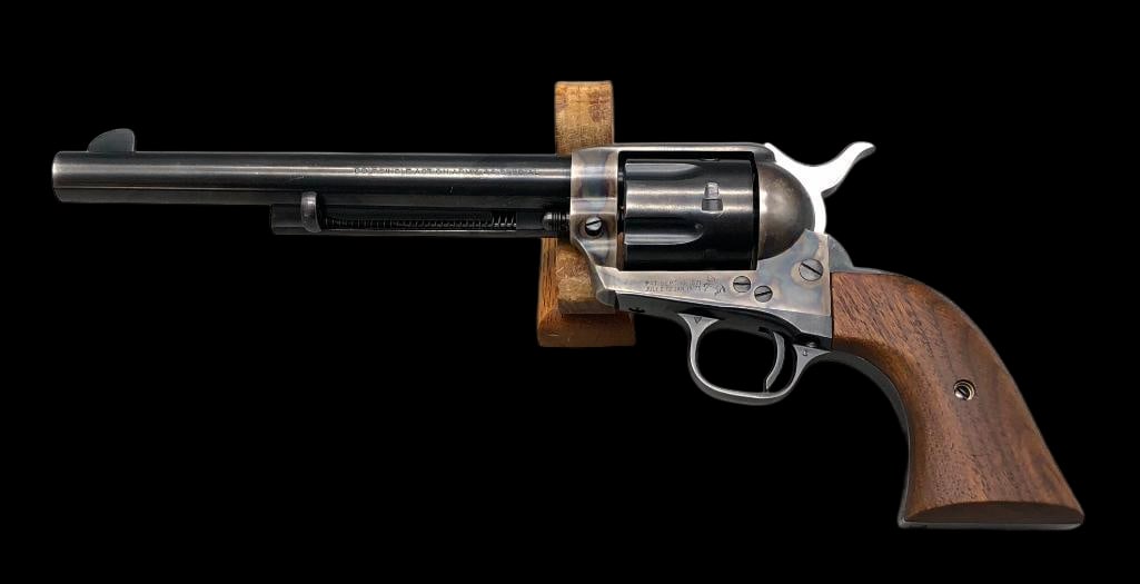 Second Generation Colt SAA 44 Special: For your bidding pleasure is a second generation Colt SAA chambered in .44 Special. This revolver comes with wooden grips, color cased harden frame, and a blued barrel. This revolver is estimated to h