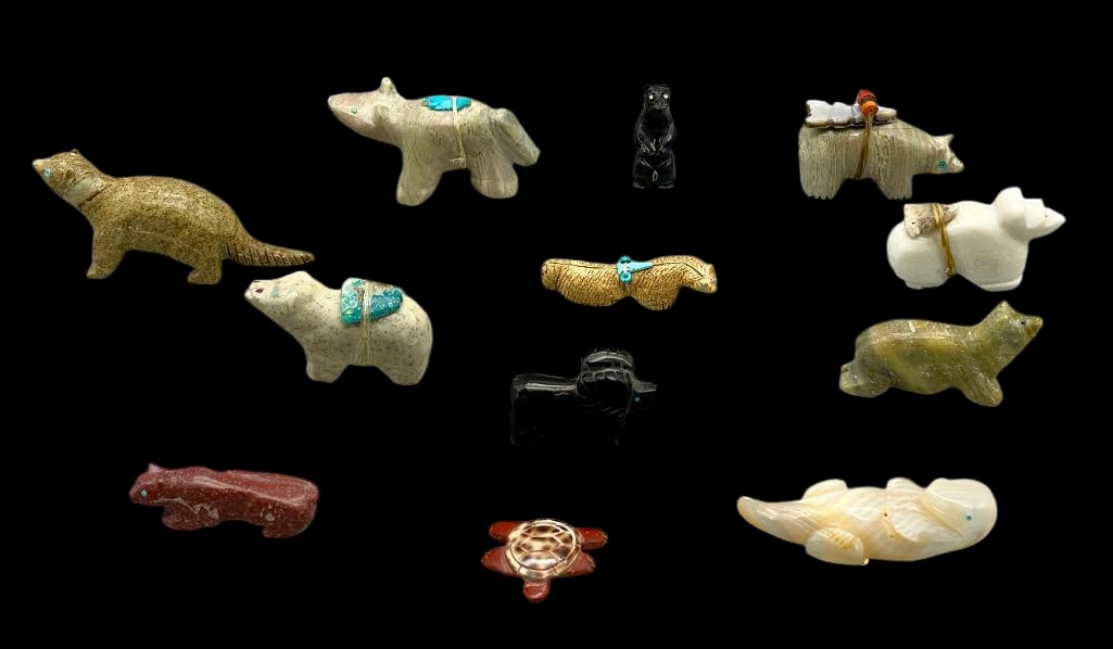 Group Of Twelve Hand Carved Zuni Fetishes (1 of 16)