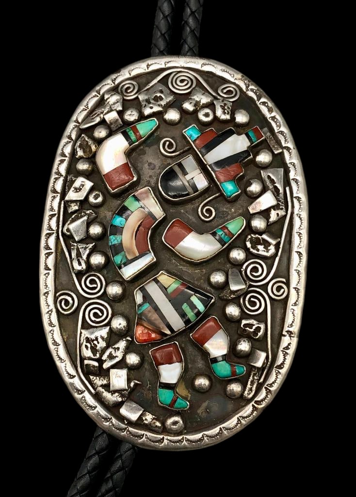 Giant Rainbow Man Inlay Bolo Tie (1 of 10)