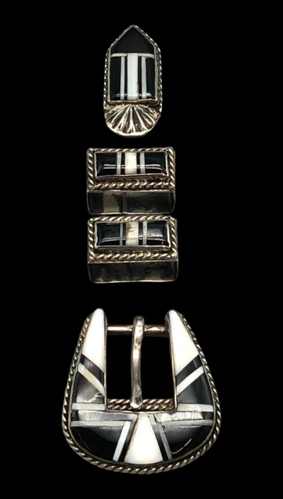 Four Piece Inlay Belt Buckle Set (1 of 14)