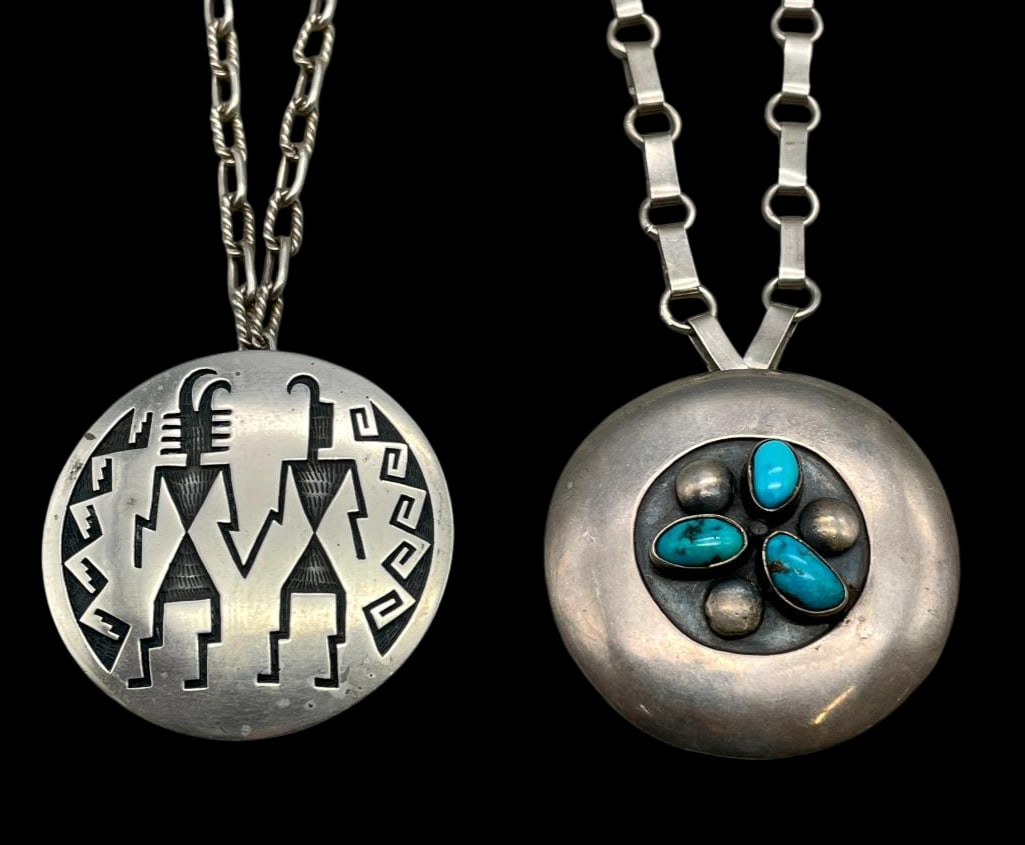 Two Nice Vintage Necklaces With Handmade Chains (1 of 14)