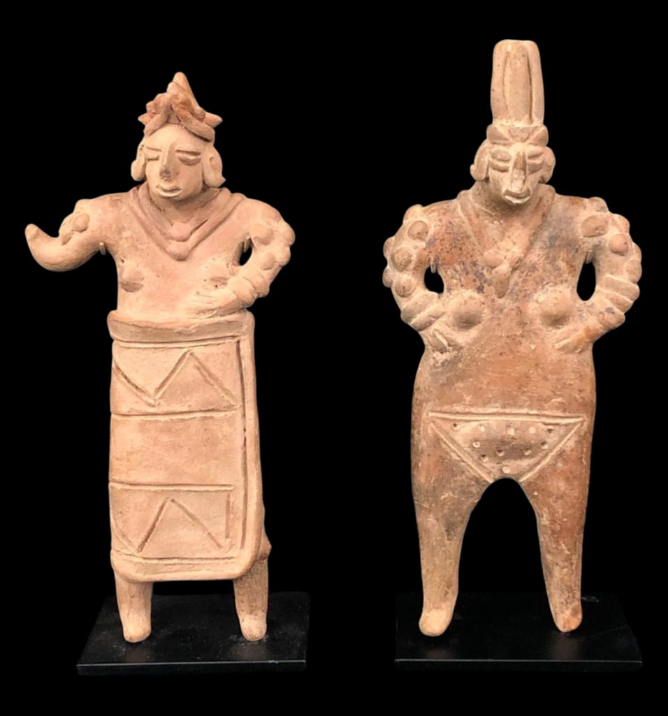 Two Pre-Columbian Human Effigy Figures With Stands (1 of 13)