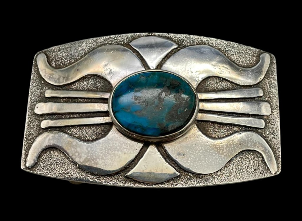 Indian Mountain Turquoise Belt Buckle By Lee Begay (1 of 6)