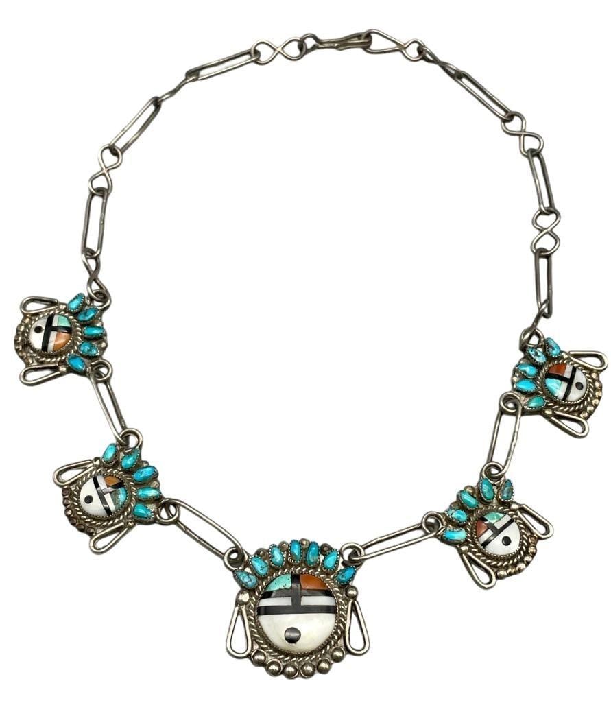 Vintage Inlay Sunface Necklace (1 of 14)