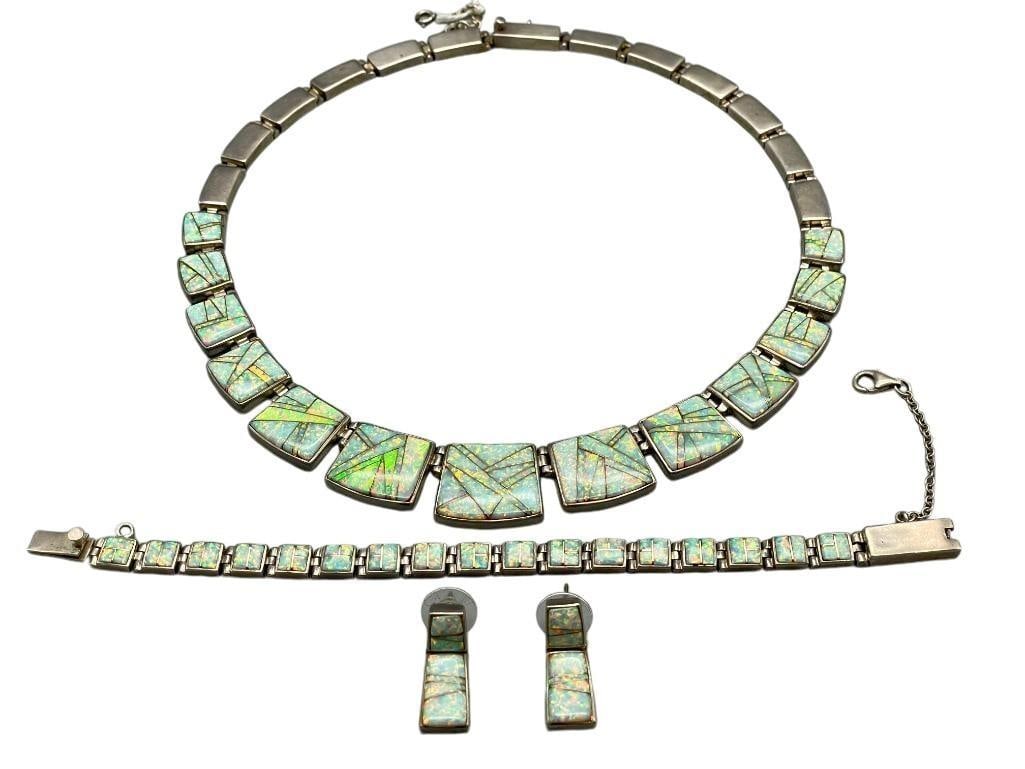 Opal Inlay Necklace Set By Calvin Begay (1 of 20)