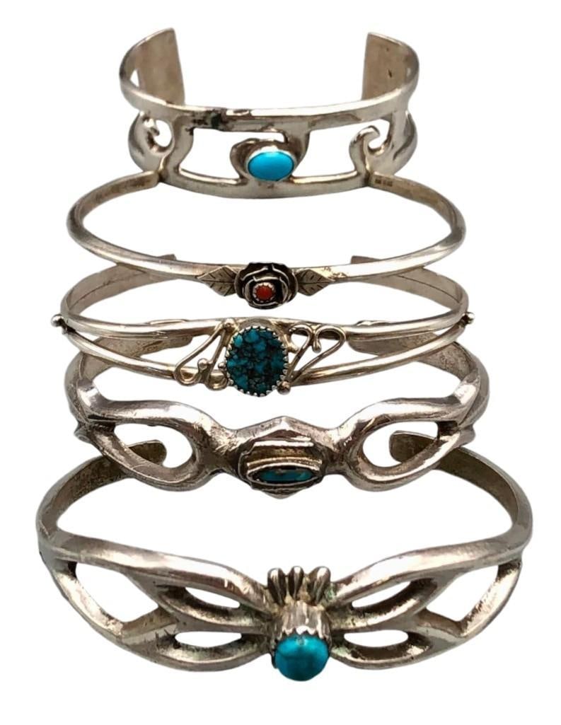Five Sterling Silver Bracelets (1 of 17)