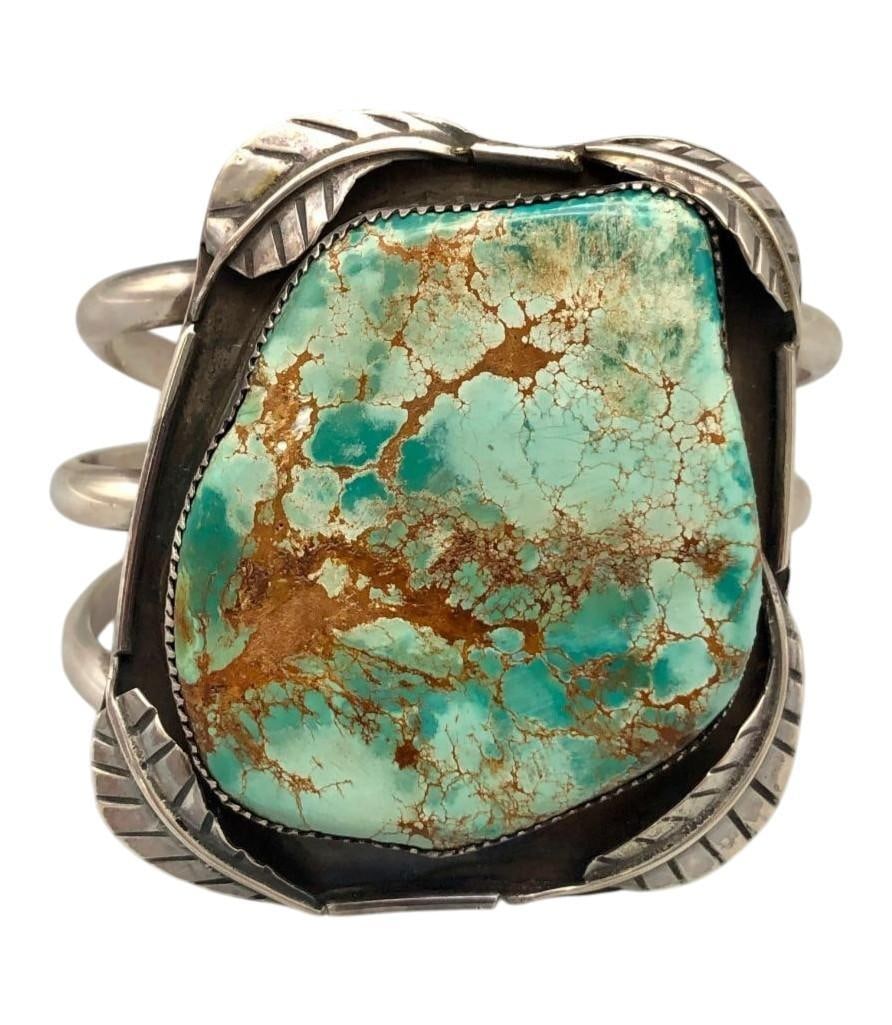 Vintage Large Stone Turquoise Bracelet (1 of 9)