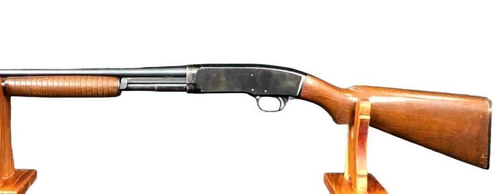 Winchester Model 42 410 Gauge Shotgun: For your bidding pleasure is a Winchester Model 42 410 Gauge Shotgun. This shotgun comes with a wooden stock and forend. The wood shows signs of wear and scratches. The magazine tube, receiver and bar