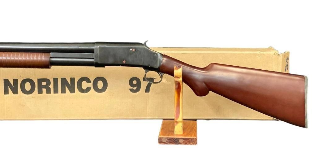 Norinco 97 Shotgun (Like New In Box): For your bidding pleasure is a Norinco 97 Shotgun that is like new in the box. A Chinese replica of the famous Winchester M97, this pump action is a 12 gauge chambered for 2 3/4 inch shells that appea
