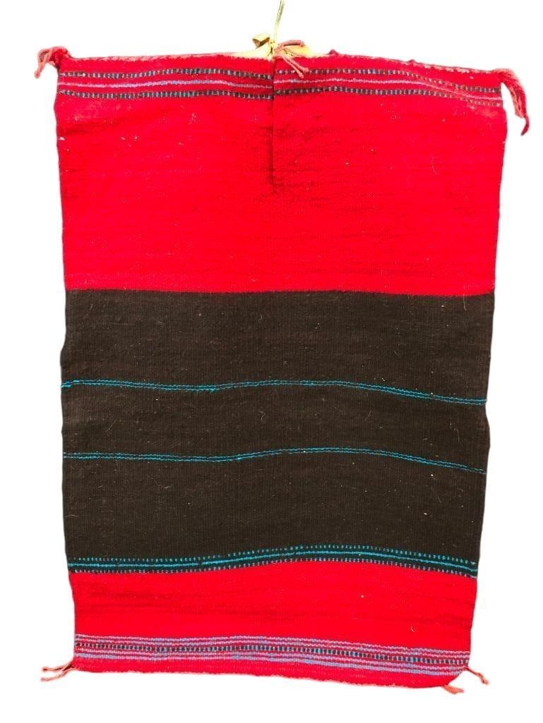 Hand Woven Hopi Textile Dress: Available here for your consideration is a hand woven Hopi textile dress. Woven of thick wool in rectangles and lines of bright colored wool, this dress was made for warmth and style on those cold win