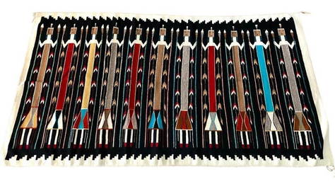 Very Large Navajo Pictorial Weaving
