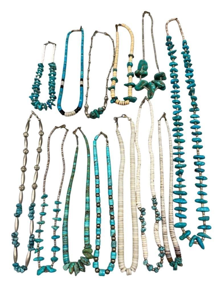 Group Of Miscellaneous Vintage Turquoise And Other Necklaces (1 of 14)