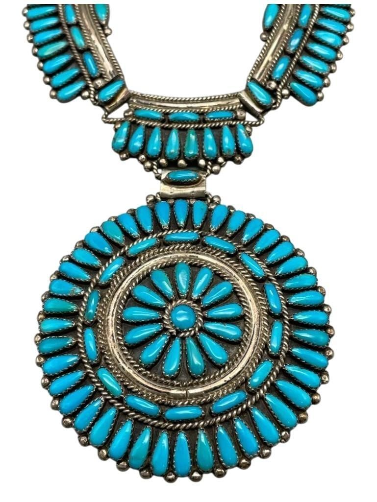 Vintage Turquoise Cluster Necklace (1 of 17)