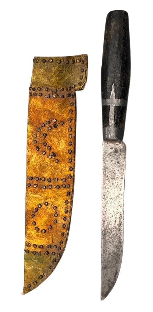 Antique Knife And Tacked Sheath (1 of 11)