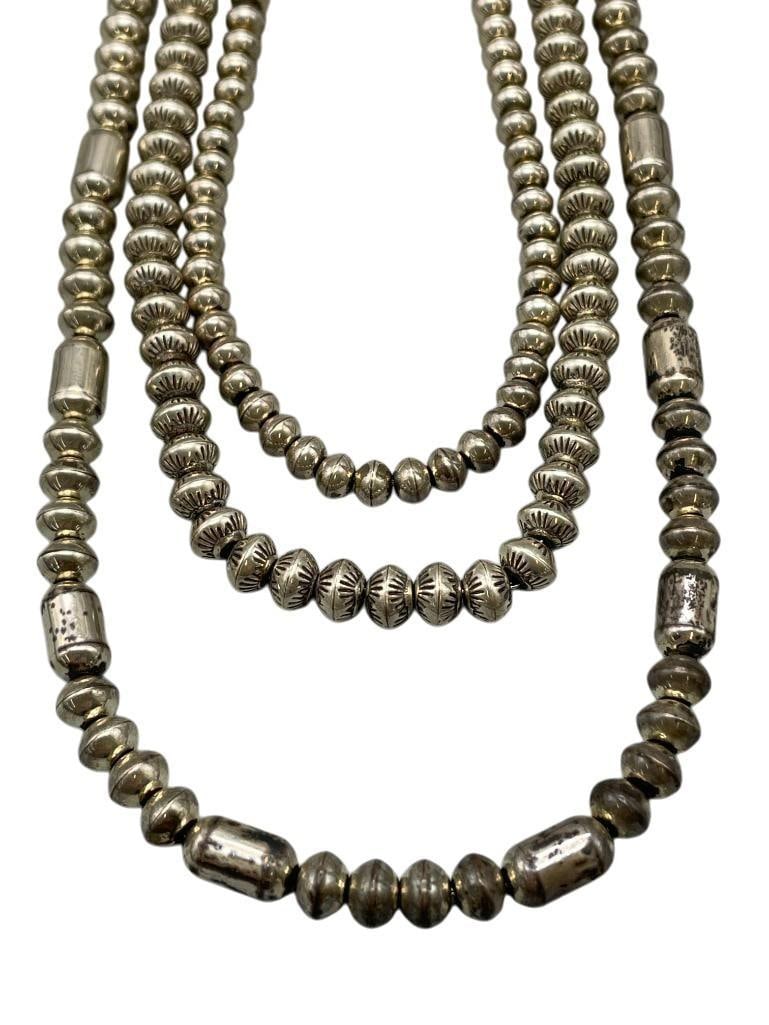 Three Sterling Silver Bead Necklaces By Lola Daw (1 of 15)