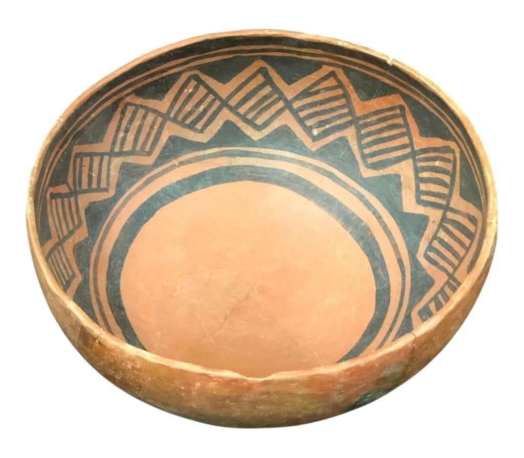 Prehistoric Anasazi Black On Red Pottery Bowl (1 of 19)