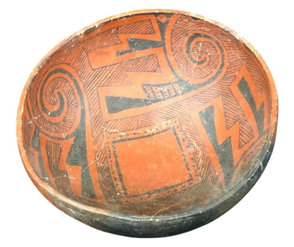 Prehistoric Anasazi Black On Red Pottery Bowl (1 of 16)
