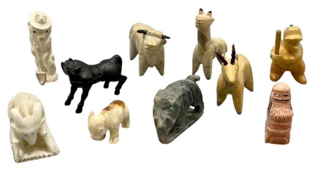 Ten Nice Hand Carved Fetishes (1 of 12)