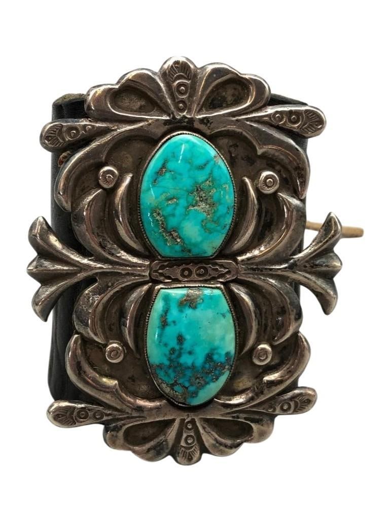 Nice Vintage Turquoise And Sterling Silver Ketoh (1 of 9)