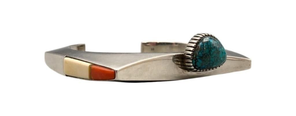Early Richard Chavez Bracelet With High Grade Turquoise (1 of 11)