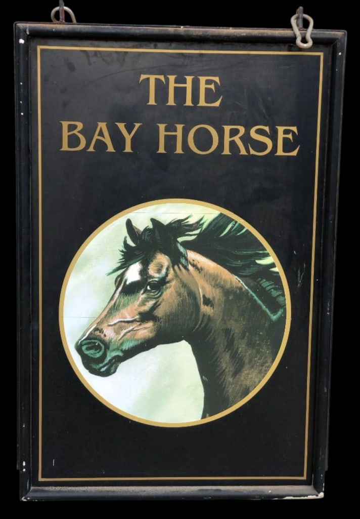 "The Bay Horse" Double Sided Metal Sign (1 of 8)