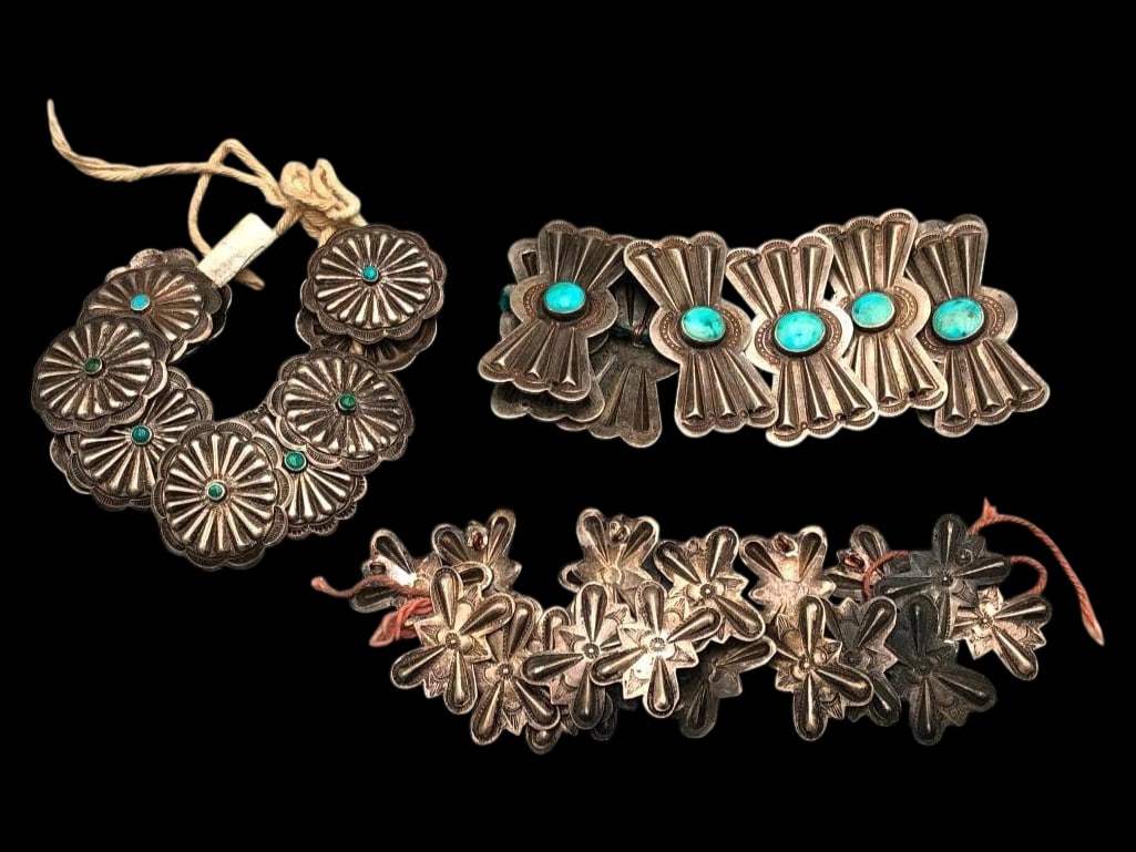 Group Of Dead Pawn Turquoise And Sterling Silver Buttons (1 of 7)