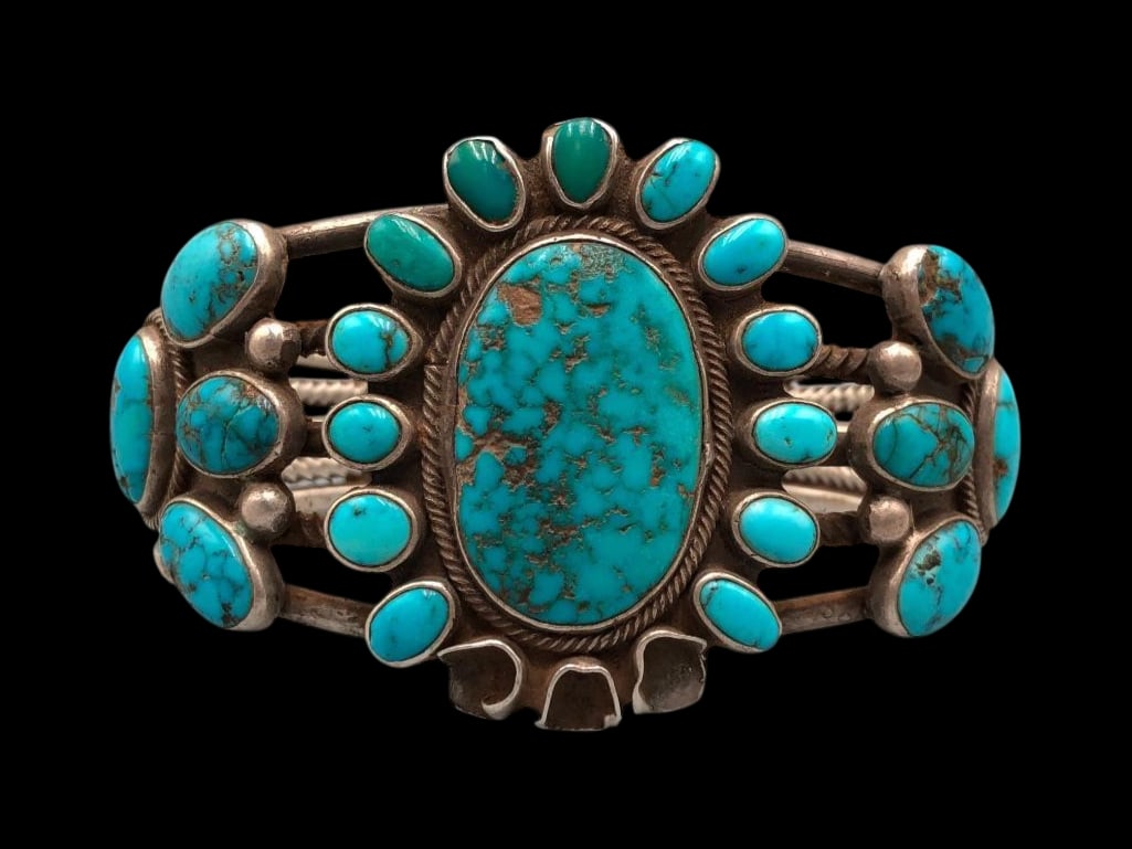 Dead Pawn Turquoise Cluster Bracelet With Character (1 of 13)