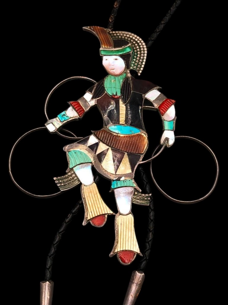 Eddie Beyuka Zuni Inlay Bolo Tie (1 of 18)