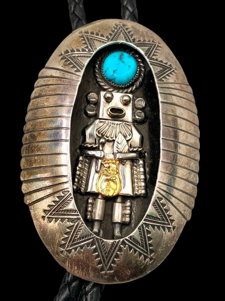 Shadow Box Style Kachina Themed Bolo Tie (1 of 16)