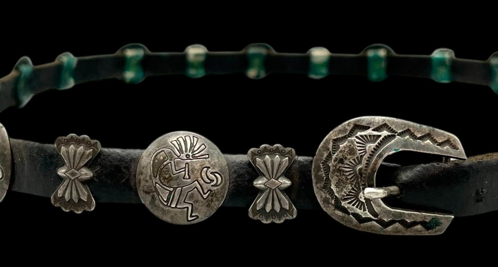 Vintage Sterling Silver Concho Style Hat Band (1 of 9)