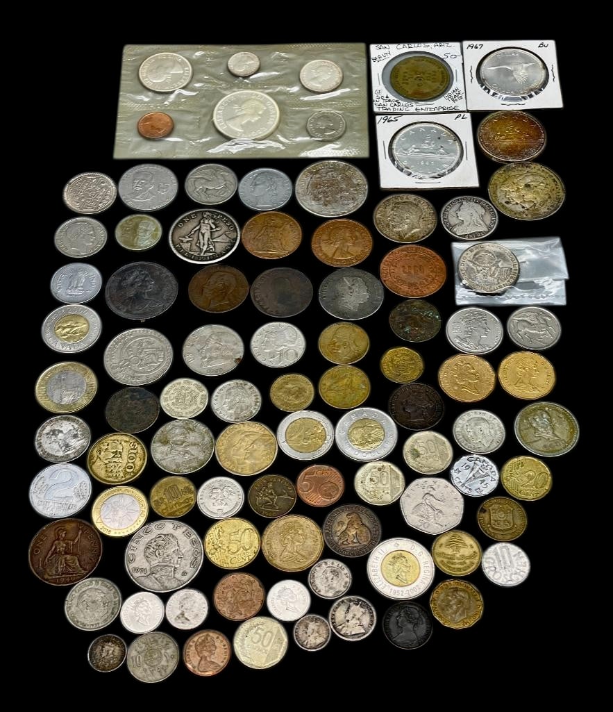 Collection Of Foreign Coins - Many Silver (1 of 7)