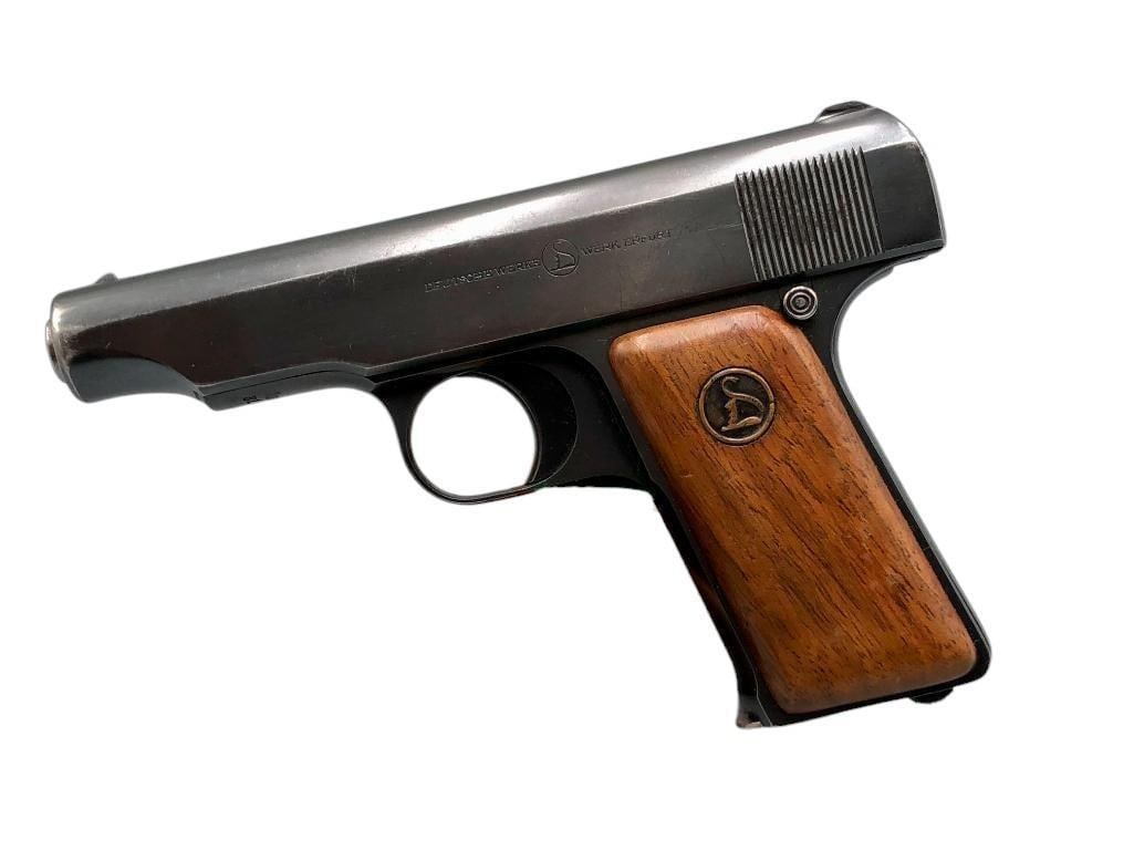 Deutsche Werke 7.65 Cal Semi Auto: For your bidding pleasure is a Deutsche Werke 7.65 (.32acp) caliber semi-automatic pistol. This pistol is marked “Deutsche Werke, Werke Berlin” with “Germany” and features the distinct