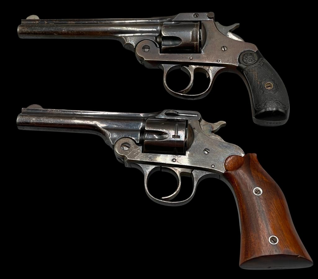 Two Early 1900s Revolvers – Iver Johnson .38 Caliber and Hopkins And Allen .38 Caliber: Offered here for your consideration are two early 1900s revolvers, one manufactured by Iver Johnson’s Arms & Cycle Works of Fitchburg, Mass., and the other by Hopkins & Allen chambered in .3