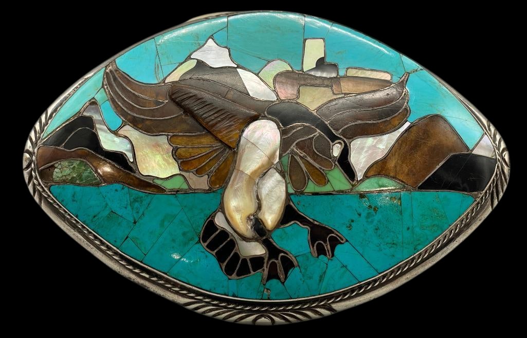 Exquisite Duck Themed Inlay Buckle By Tom Odatey (1 of 10)