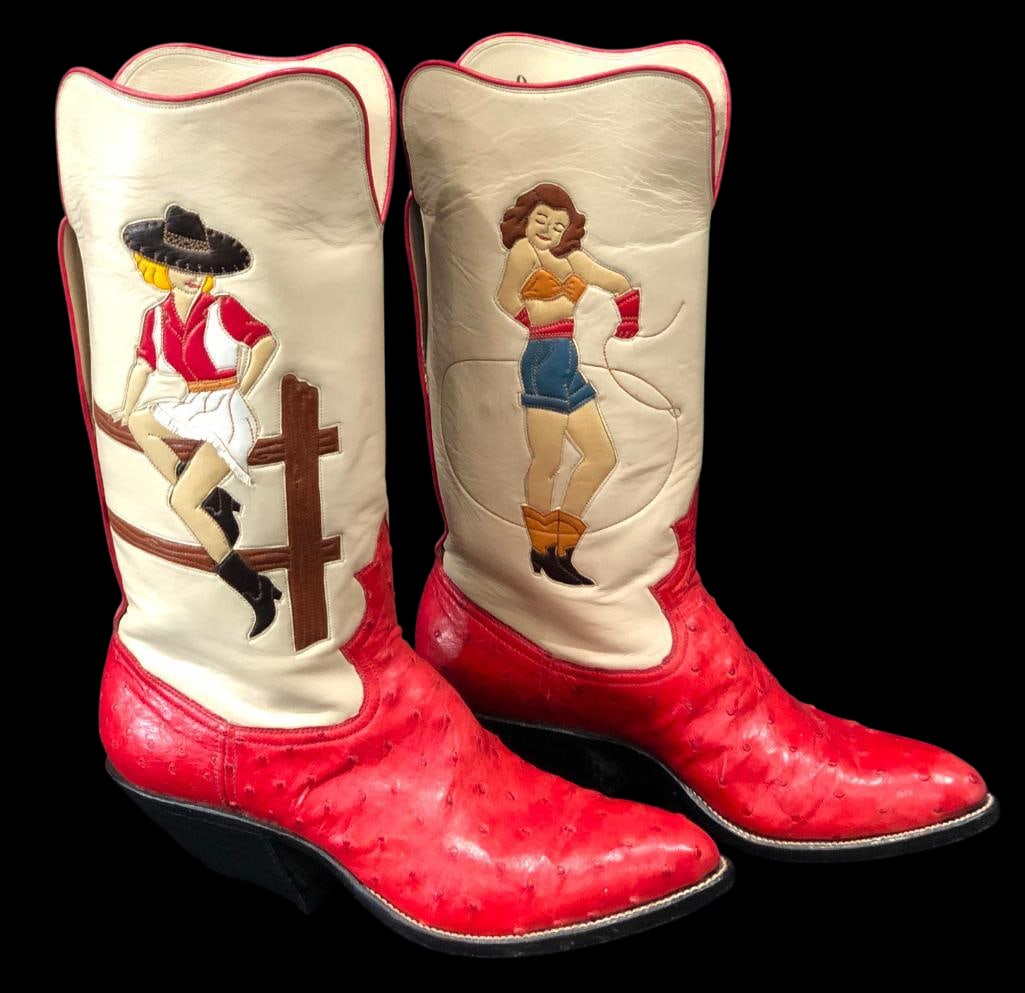 Custom Leather Cowgirl Pinup Boots By Lisa Sorrell (1 of 11)