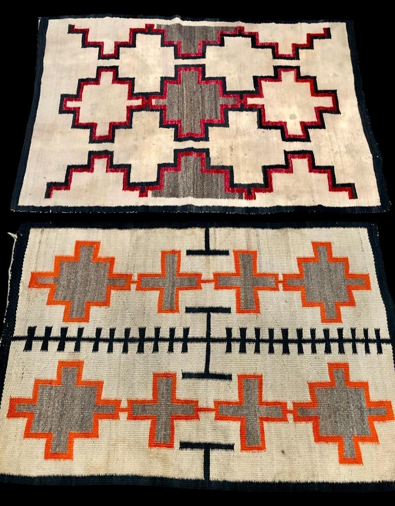 Two Early 1900s Navajo Pound Rugs (1 of 19)