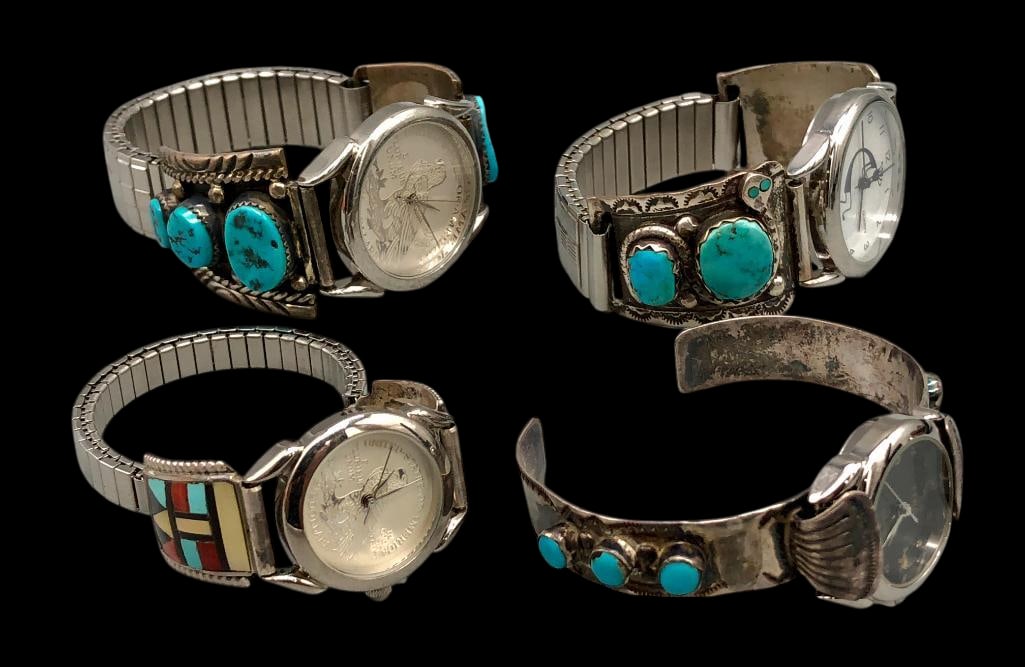 Group of Four Sterling Silver Watches (1 of 14)