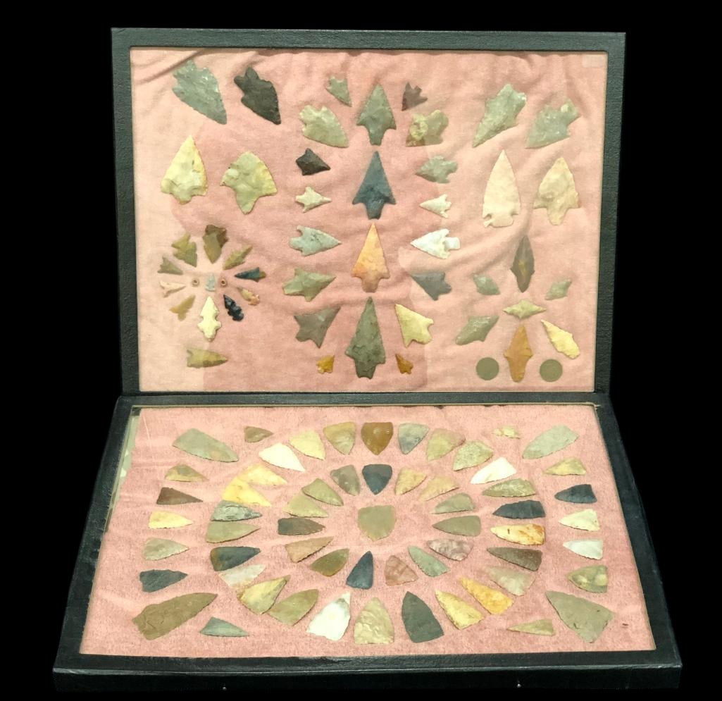 Collection Of Two Framed Arrowhead/Points Framed Displays (1 of 9)