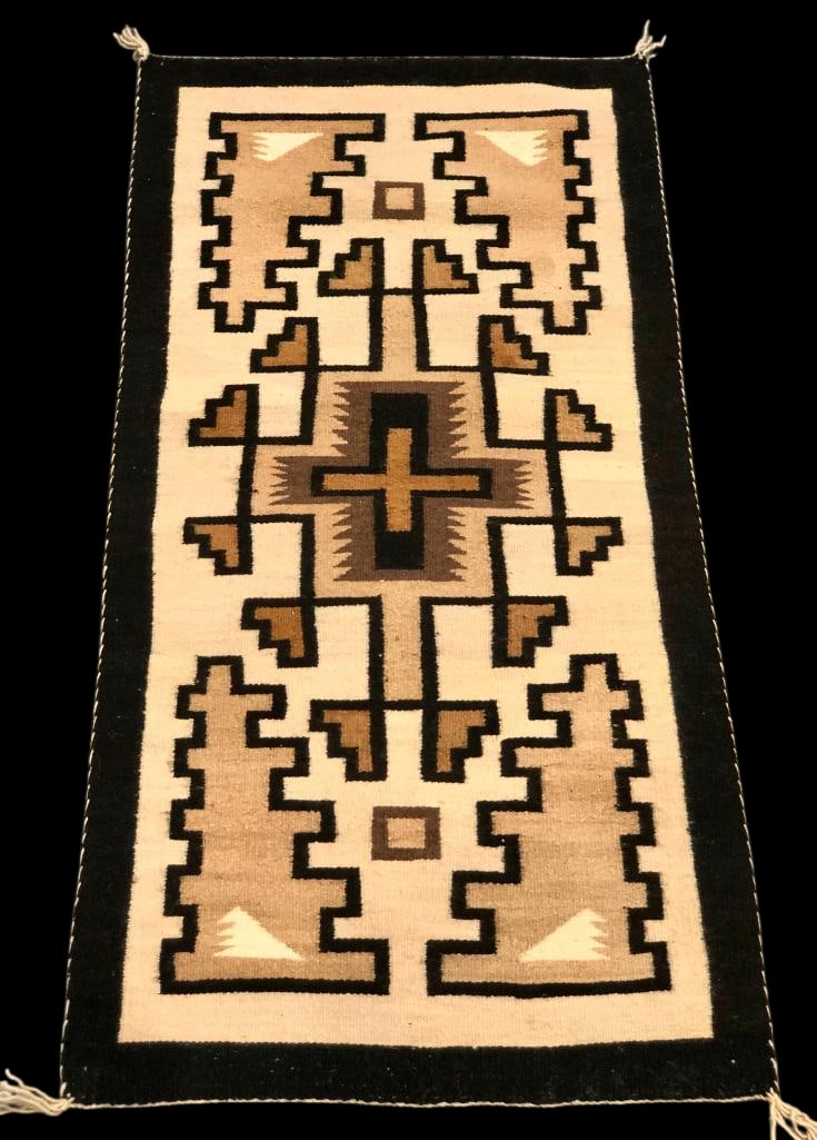 Two Grey Hills Navajo Textile Circa 1950s to 1960s (1 of 15)