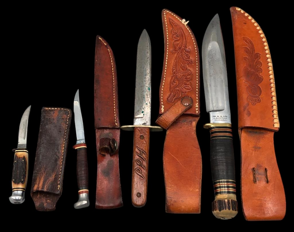 Four Vintage Fixed Blade Knives (1 of 13)