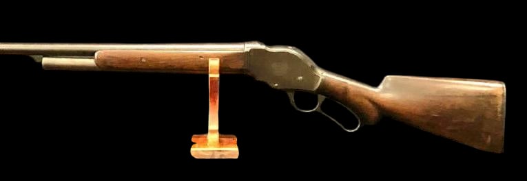Winchester M 1887 Lever Action Shotgun 10ga: For your bidding pleasure is a Winchester Model 1887 lever-action, 10 gauge shotgun. This example features the classic Model 1887 profile with a walnut stock, tubular magazine and steel receiver. The