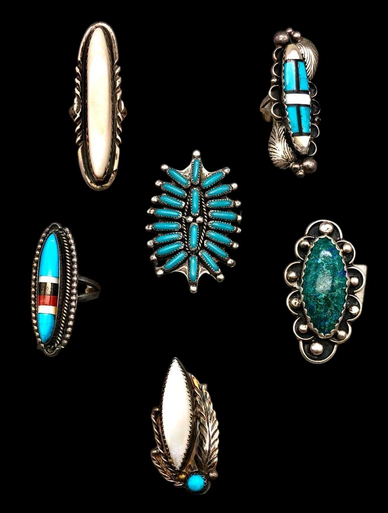 Six Nice Sterling Silver Rings (1 of 13)