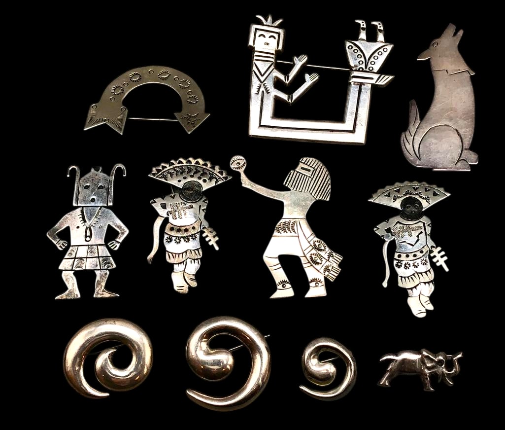 Group Of 11 Sterling Silver Pins (1 of 11)