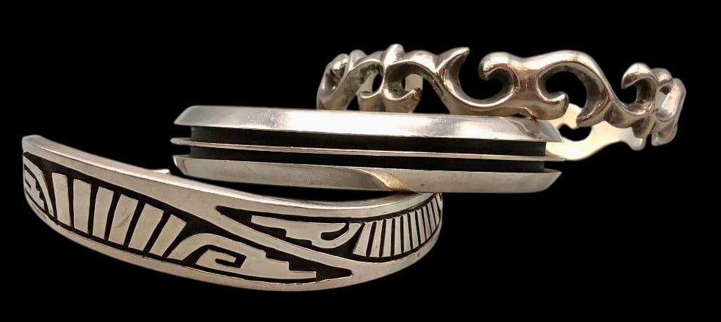 Three Sterling Silver Bracelets (1 of 12)