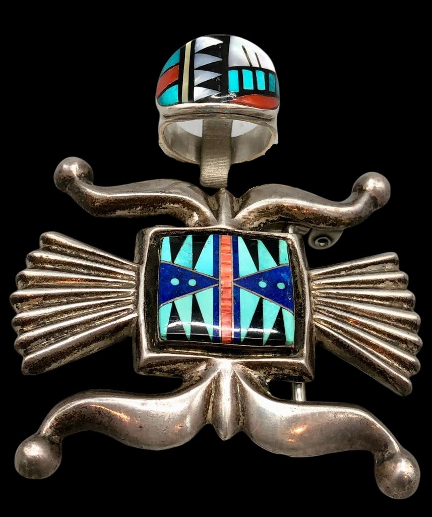 Sterling Silver And Inlay Buckle And Ring (1 of 11)